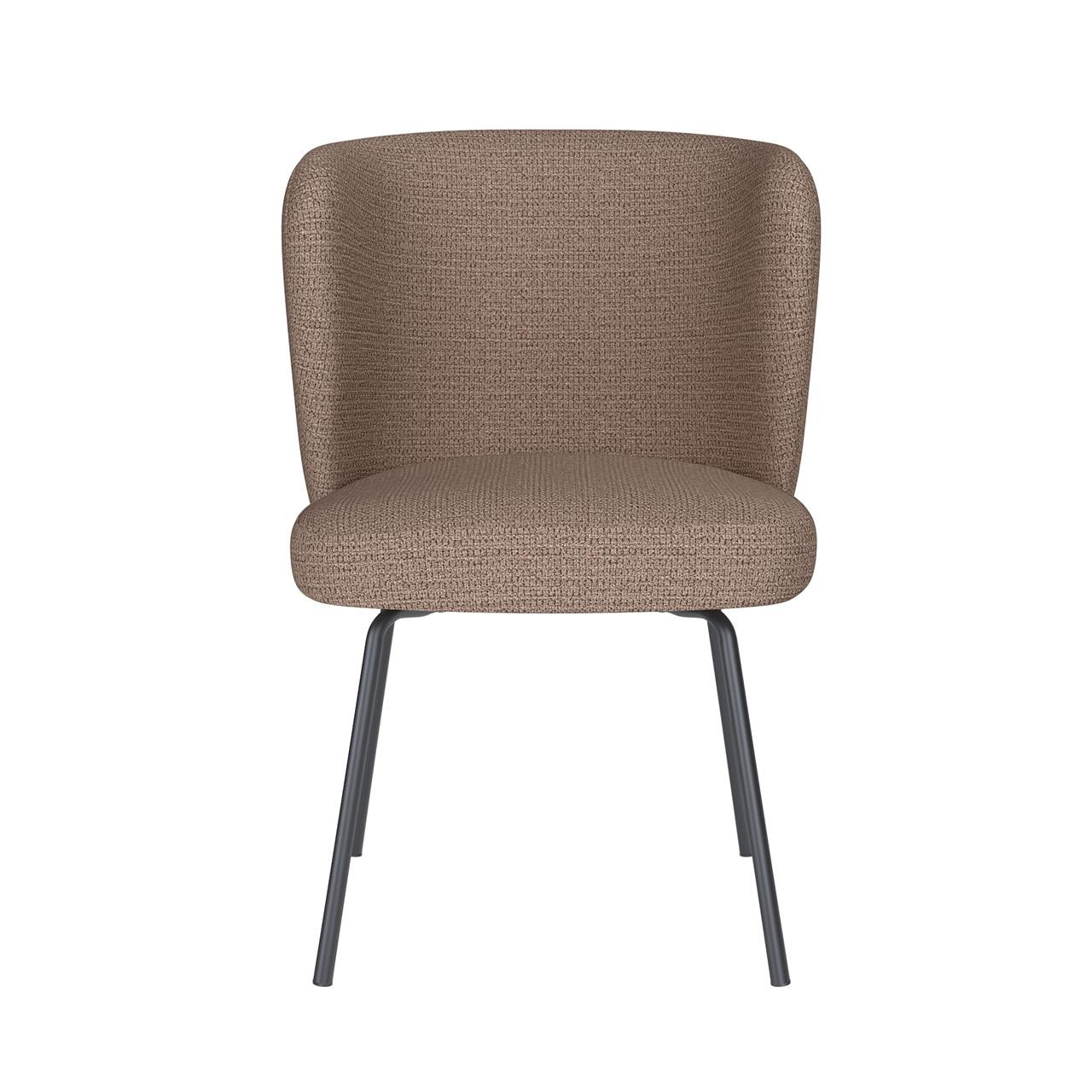 Chair stan taupe 4 metal legs