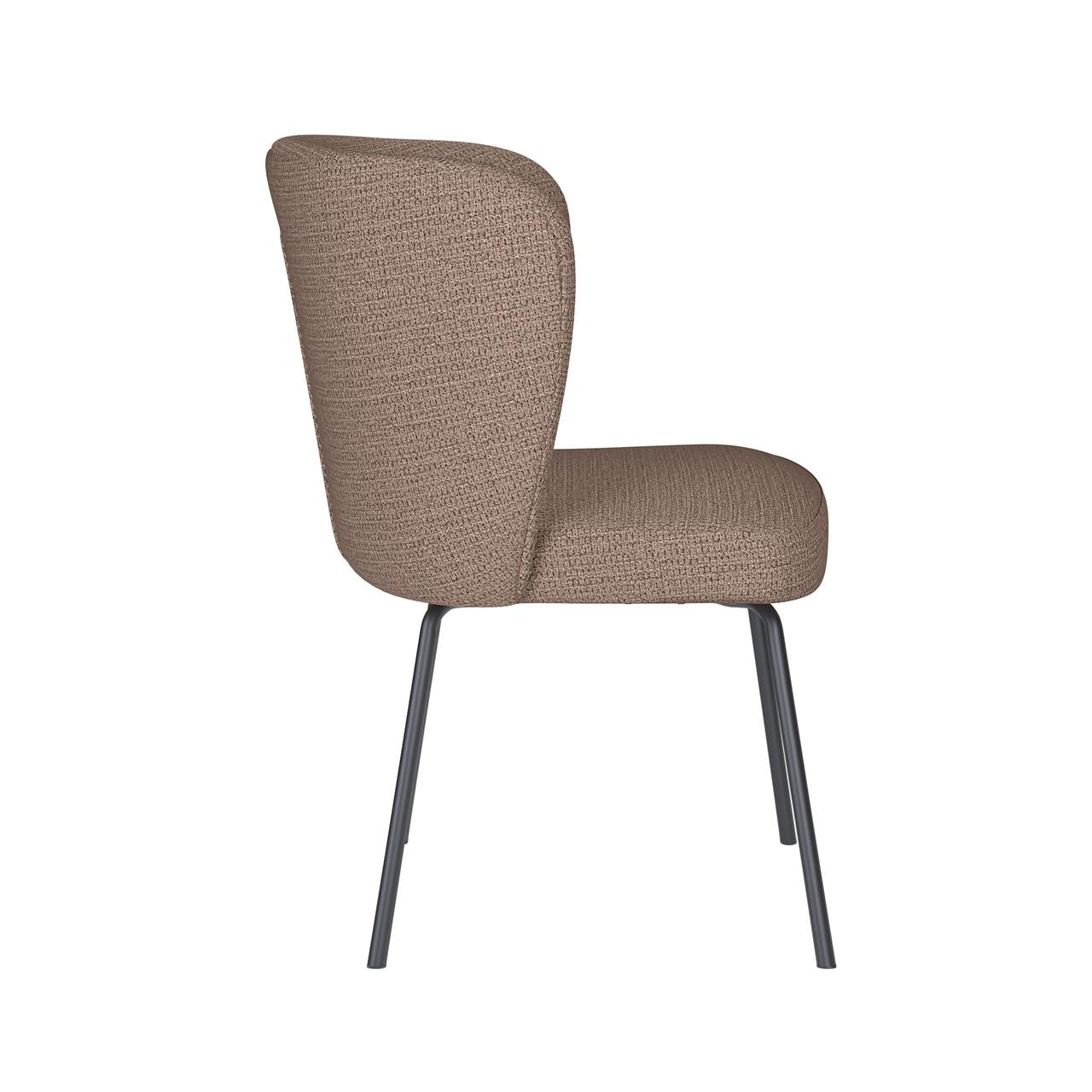 Chair stan taupe 4 metal legs