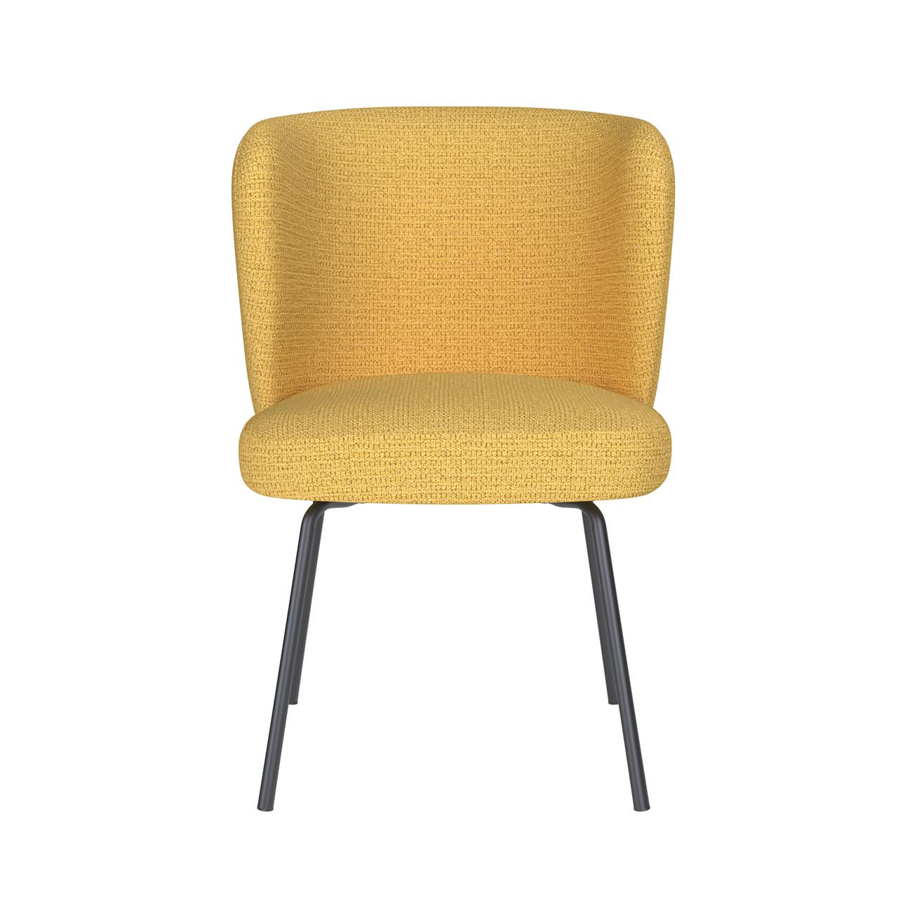 Chair stan ochre 4 metal legs