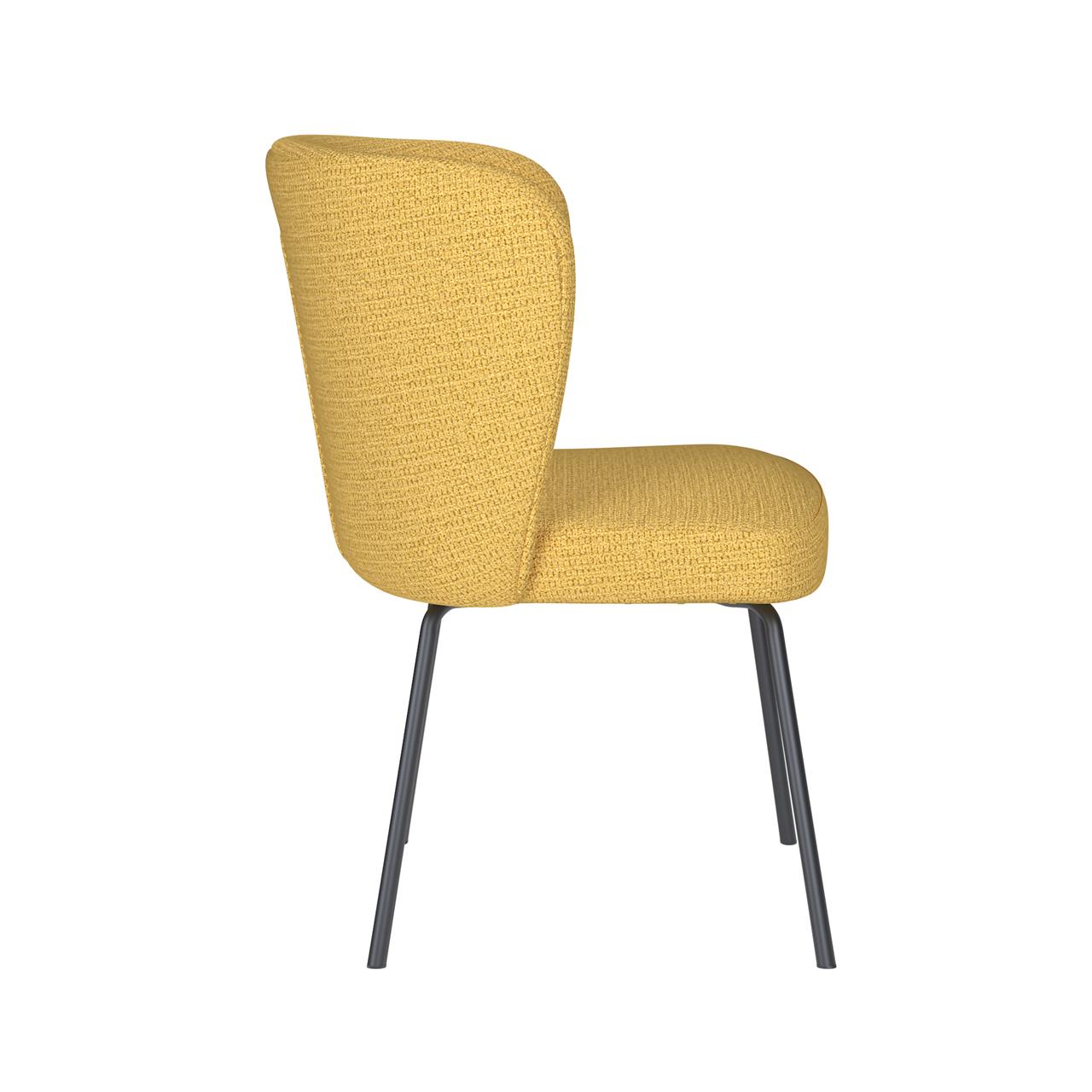 Chair stan ochre 4 metal legs