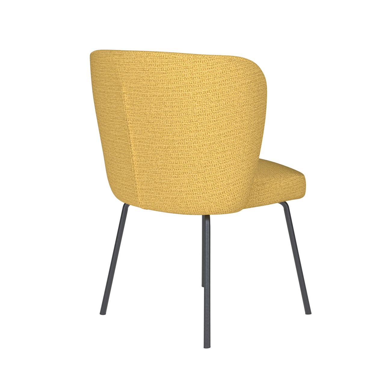 Chair stan ochre 4 metal legs