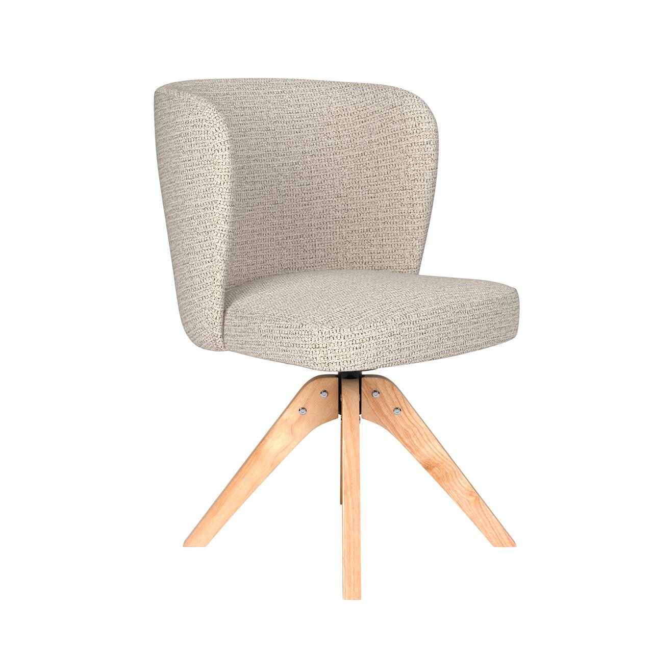 Chair stan off-white wooden swivel