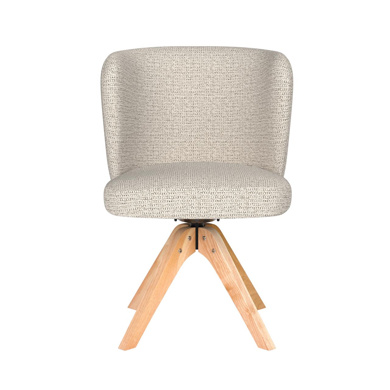Chair stan off-white wooden swivel