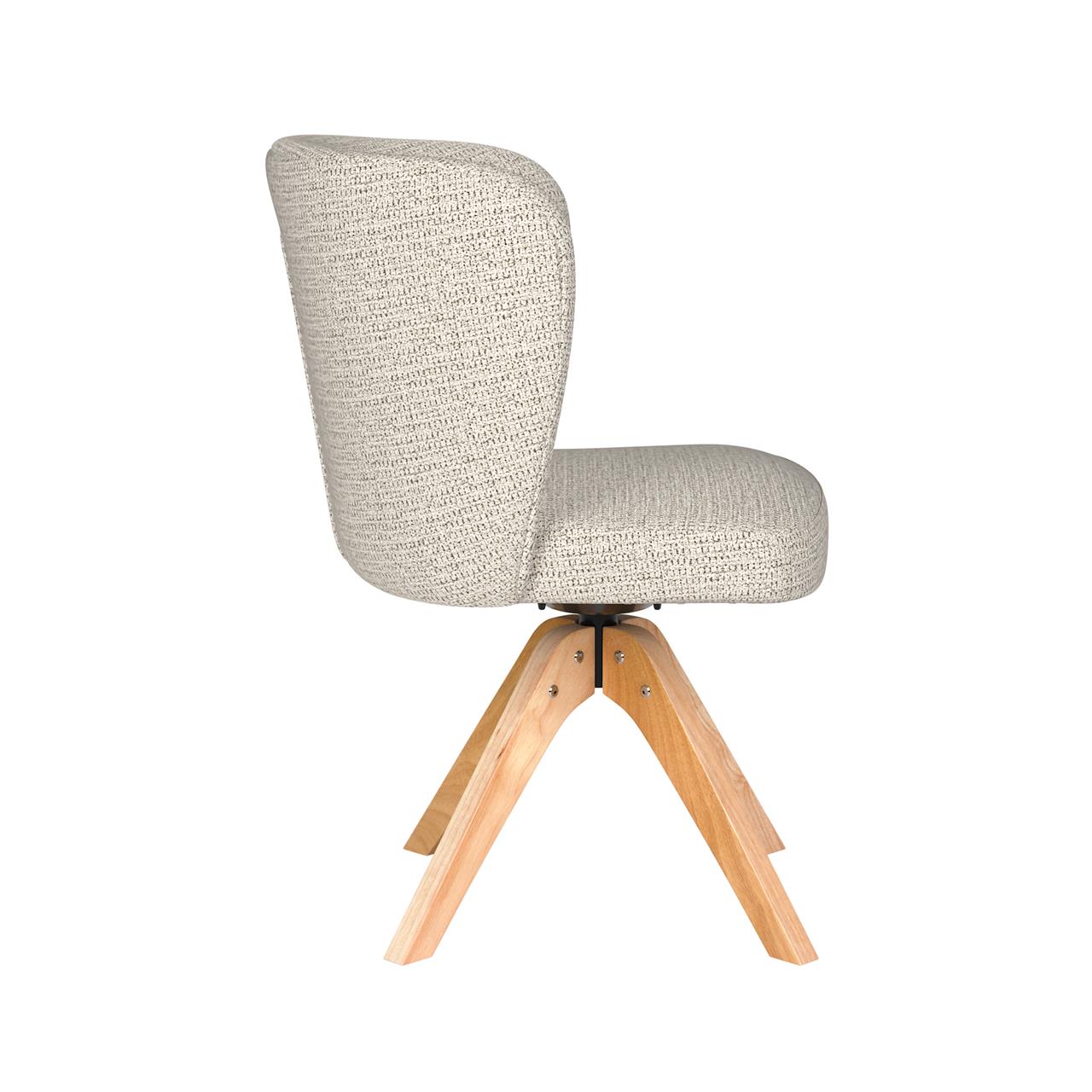 Chair stan off-white wooden swivel