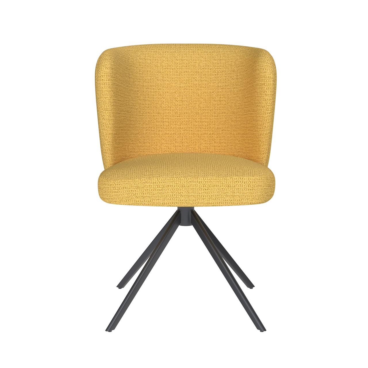 Chair stan ochre metal swivel