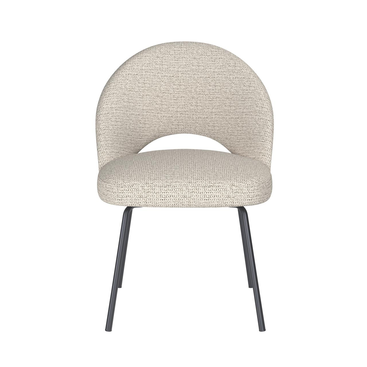 Chair mick off-white 4 metal legs