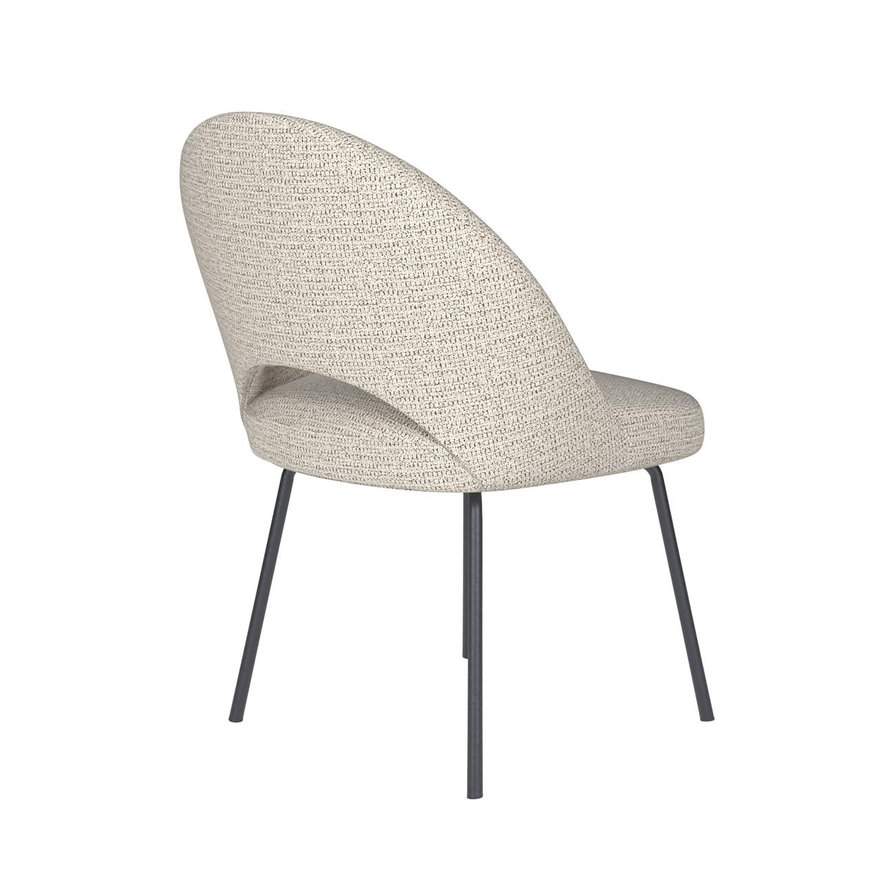 Chair mick off-white 4 metal legs