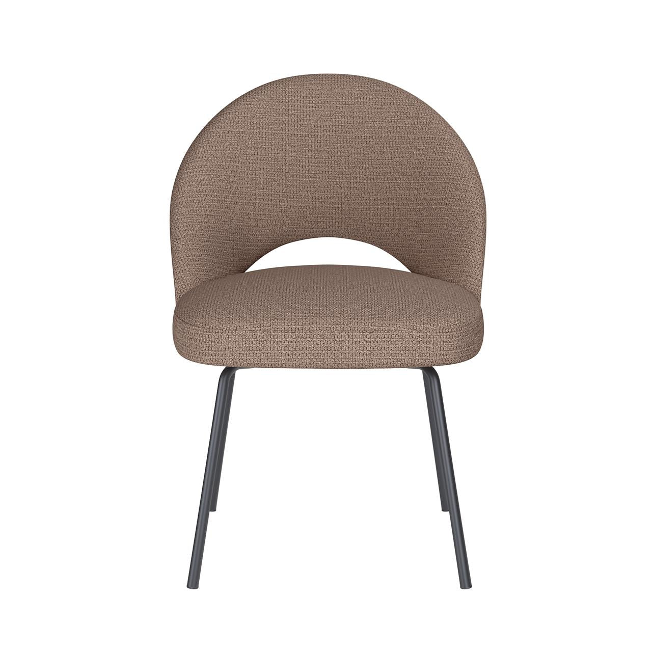 Chair mick taupe 4 metal legs