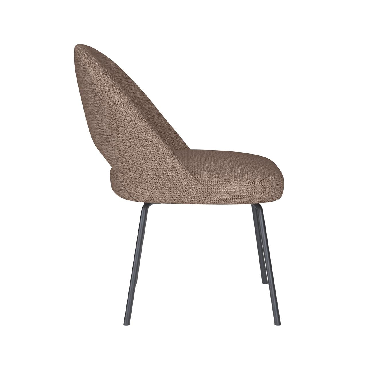 Chair mick taupe 4 metal legs