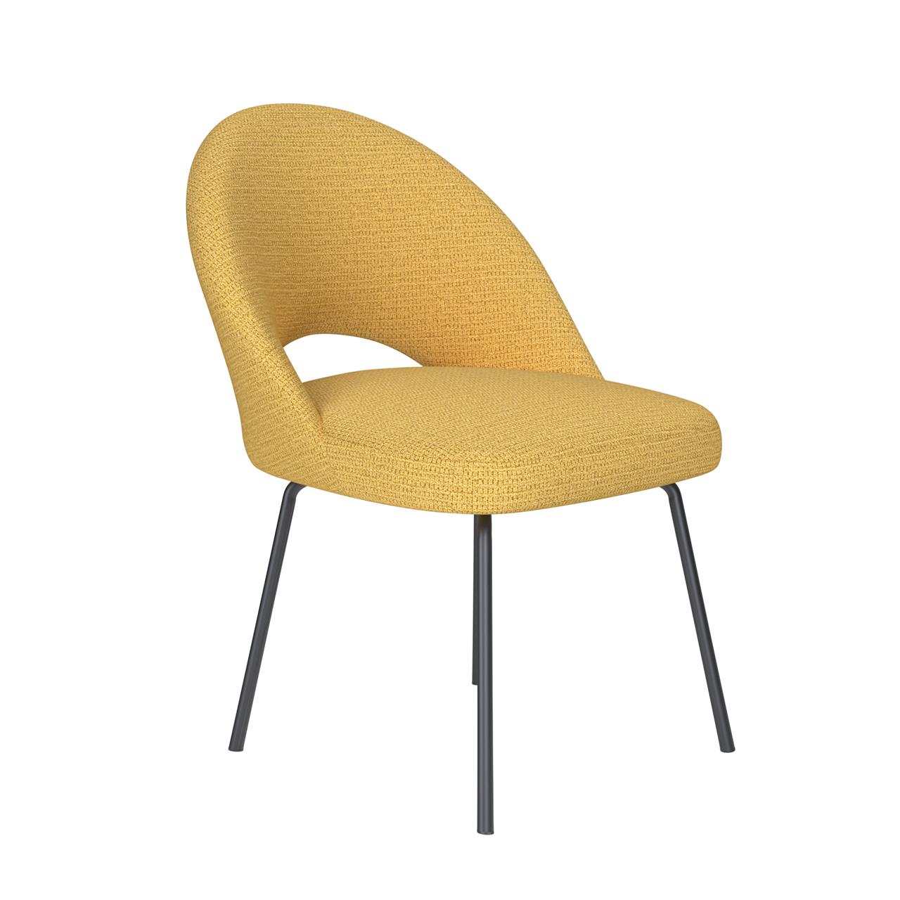 Chair mick ochre 4 metal legs