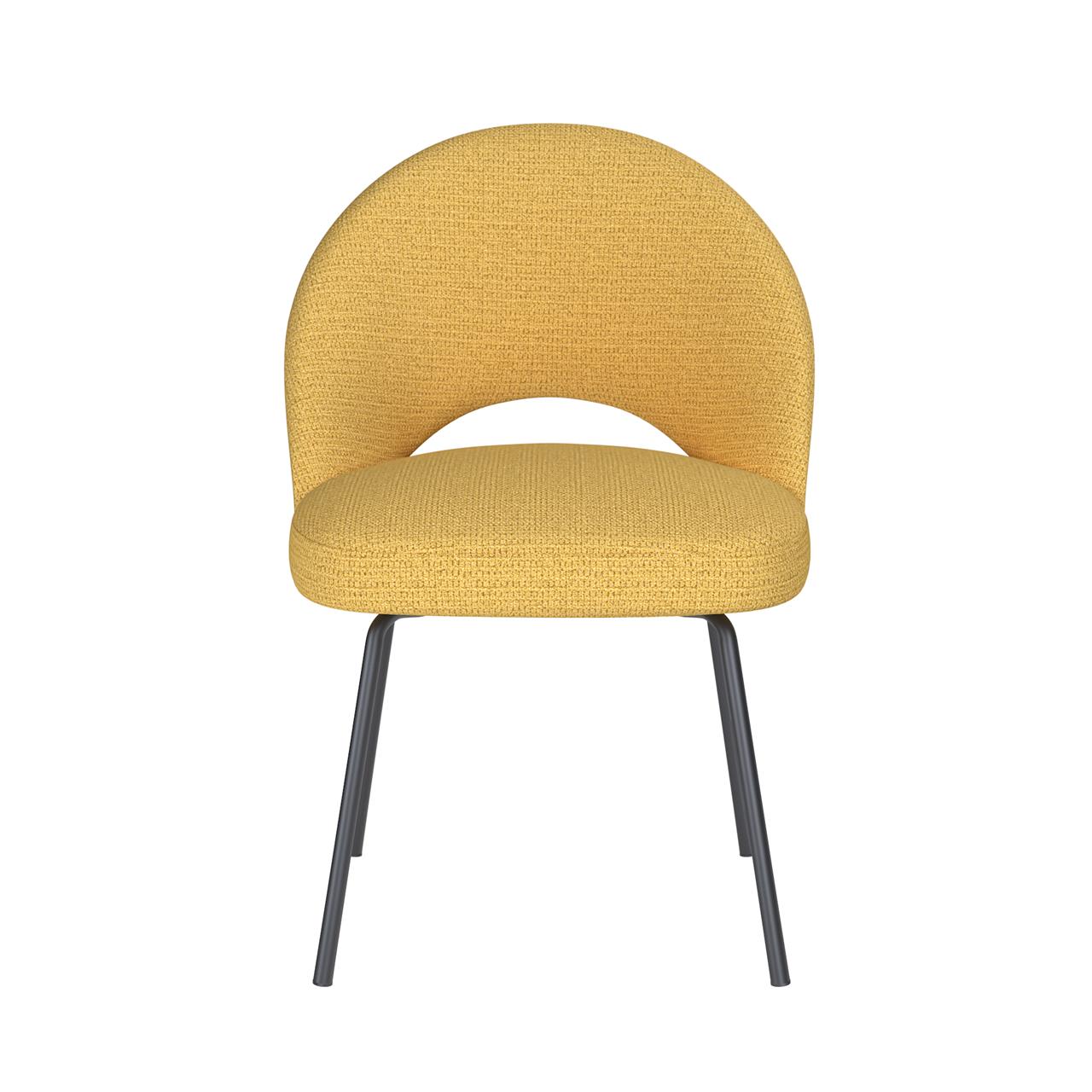 Chair mick ochre 4 metal legs