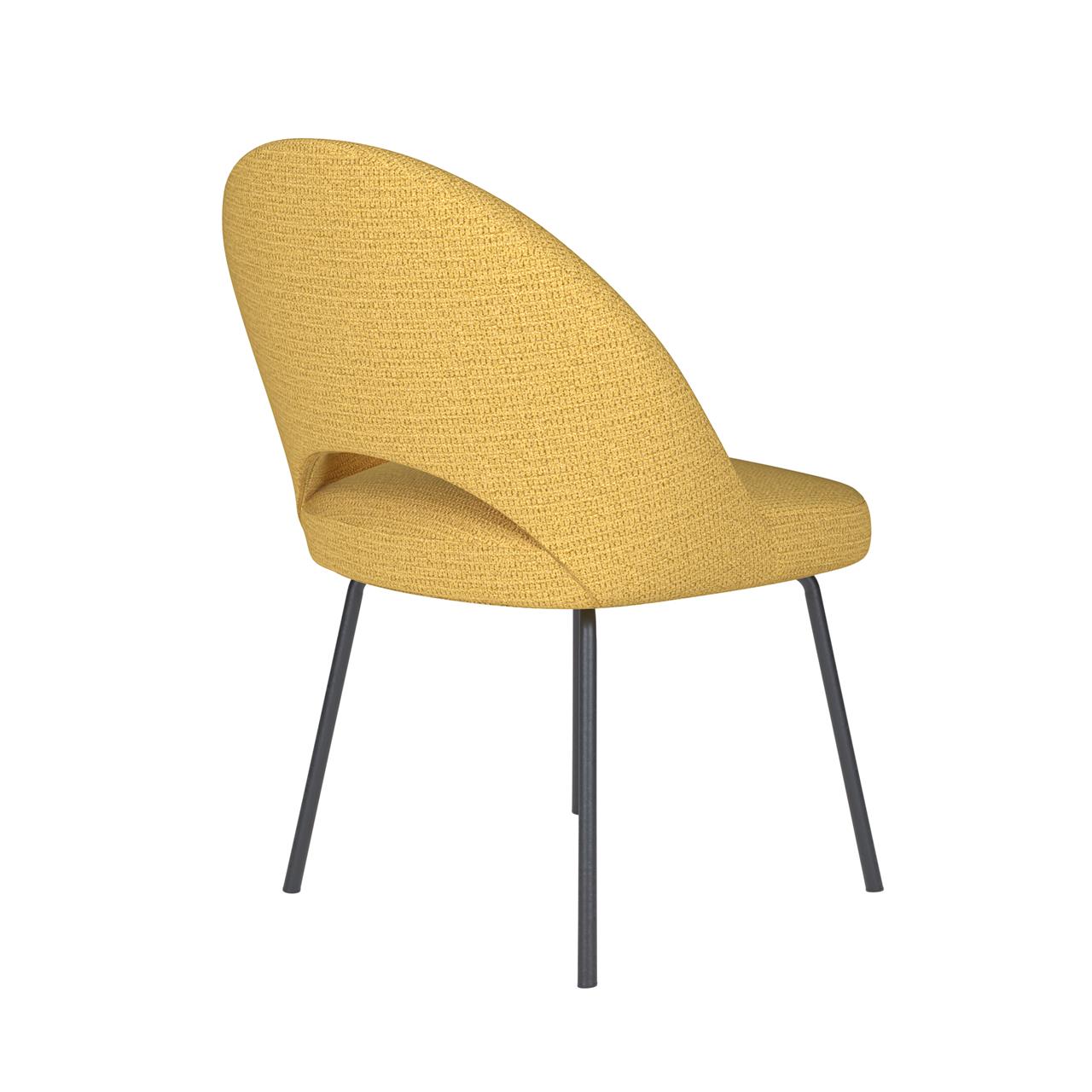 Chair mick ochre 4 metal legs