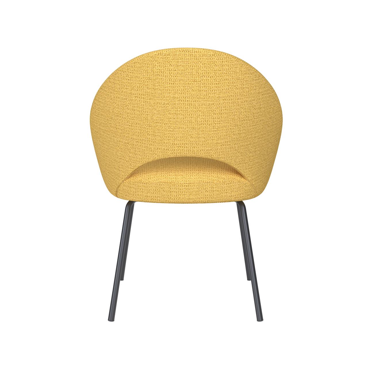 Chair mick ochre 4 metal legs