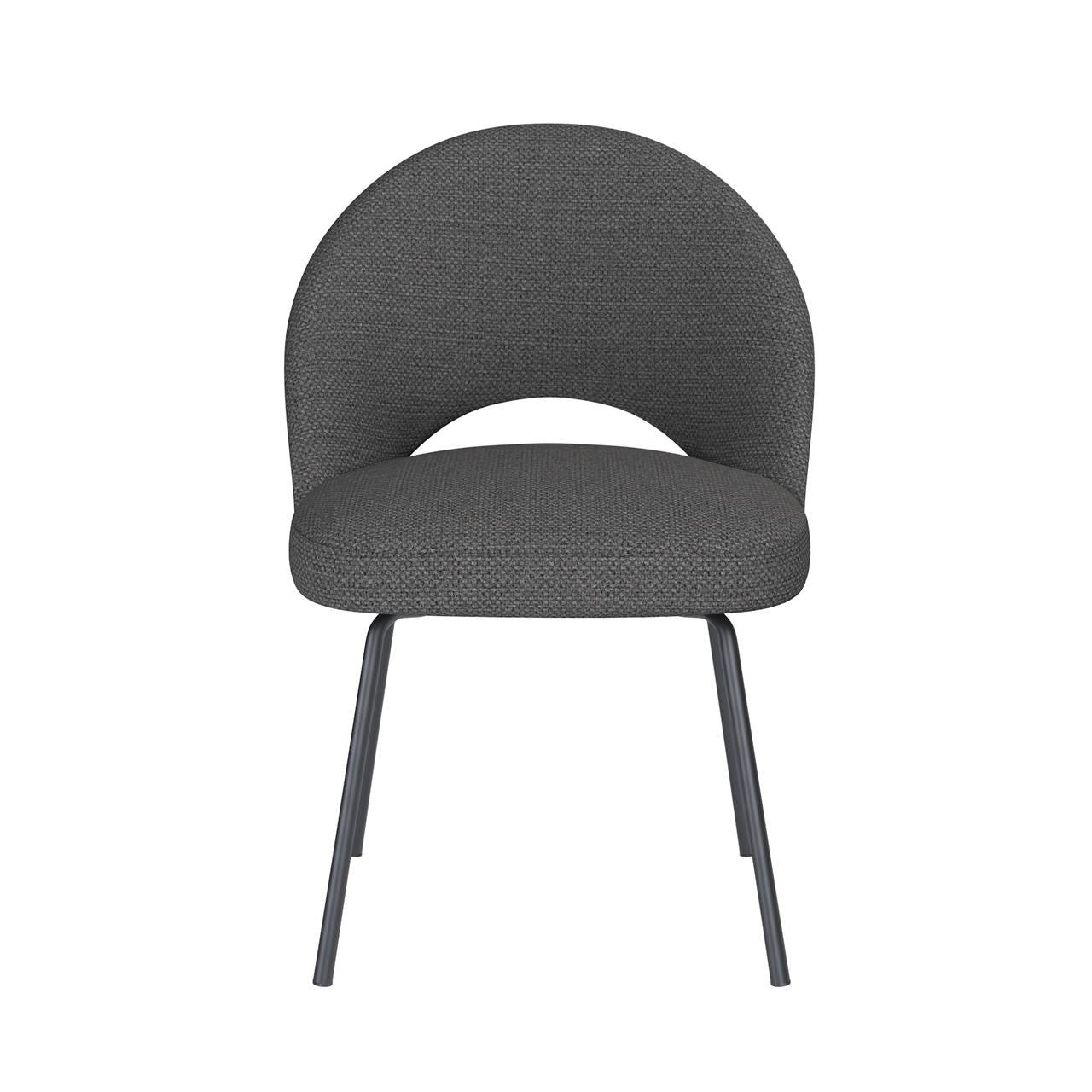 Chair mick grey 4 metal legs