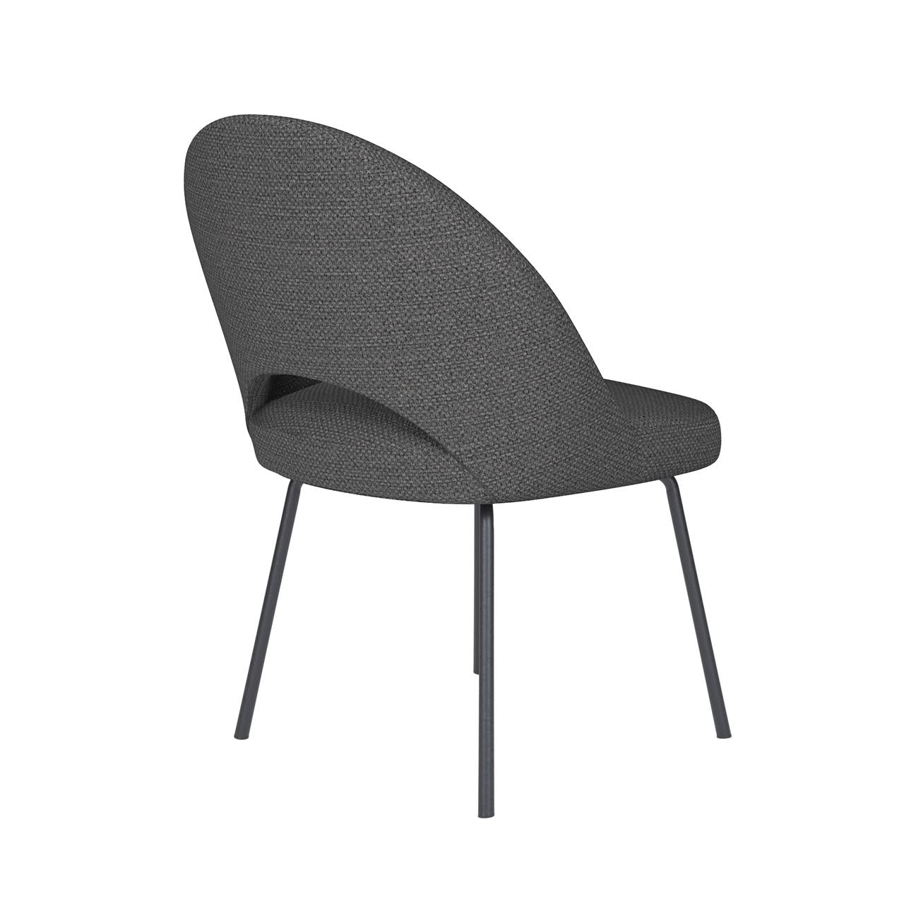 Chair mick grey 4 metal legs