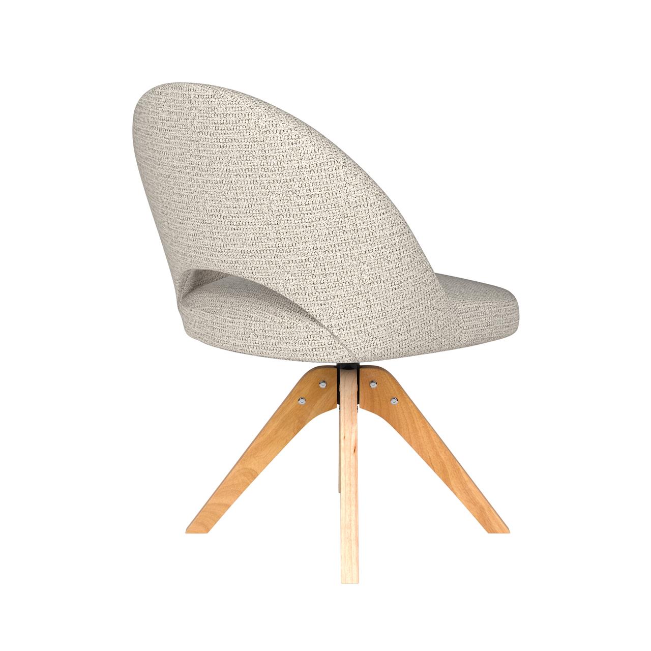 Chair mick off-white wooden swivel