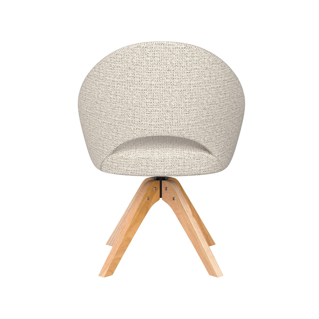 Chair mick off-white wooden swivel