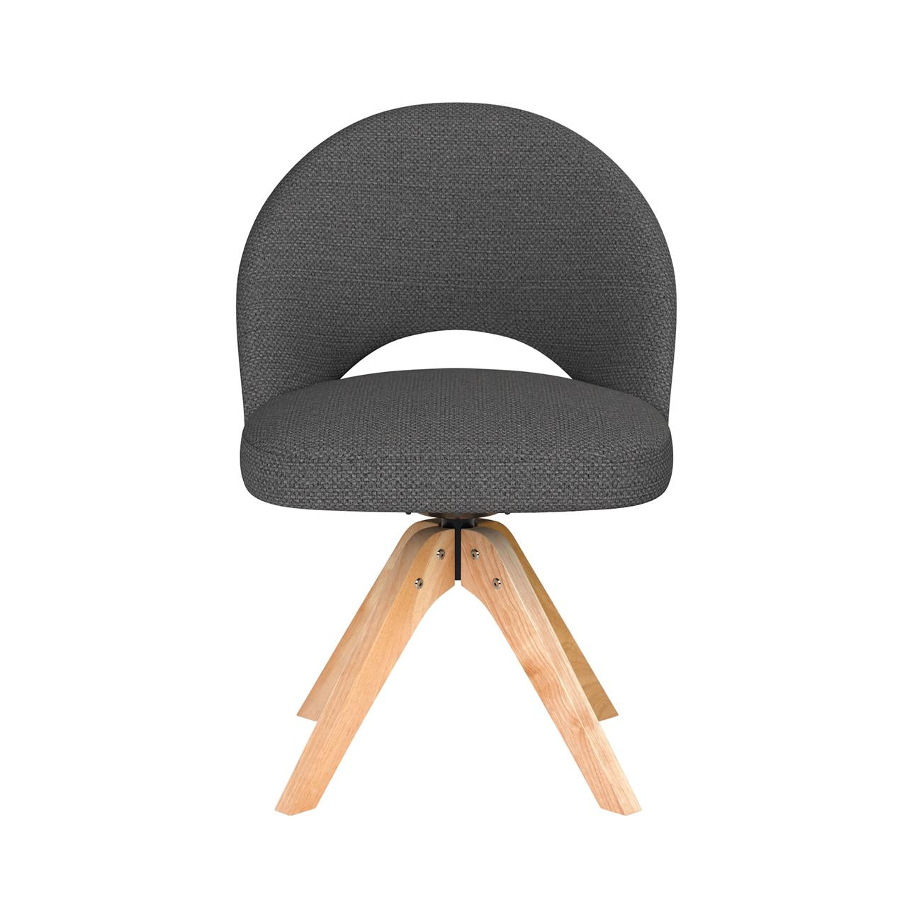 Chair mick grey wooden swivel