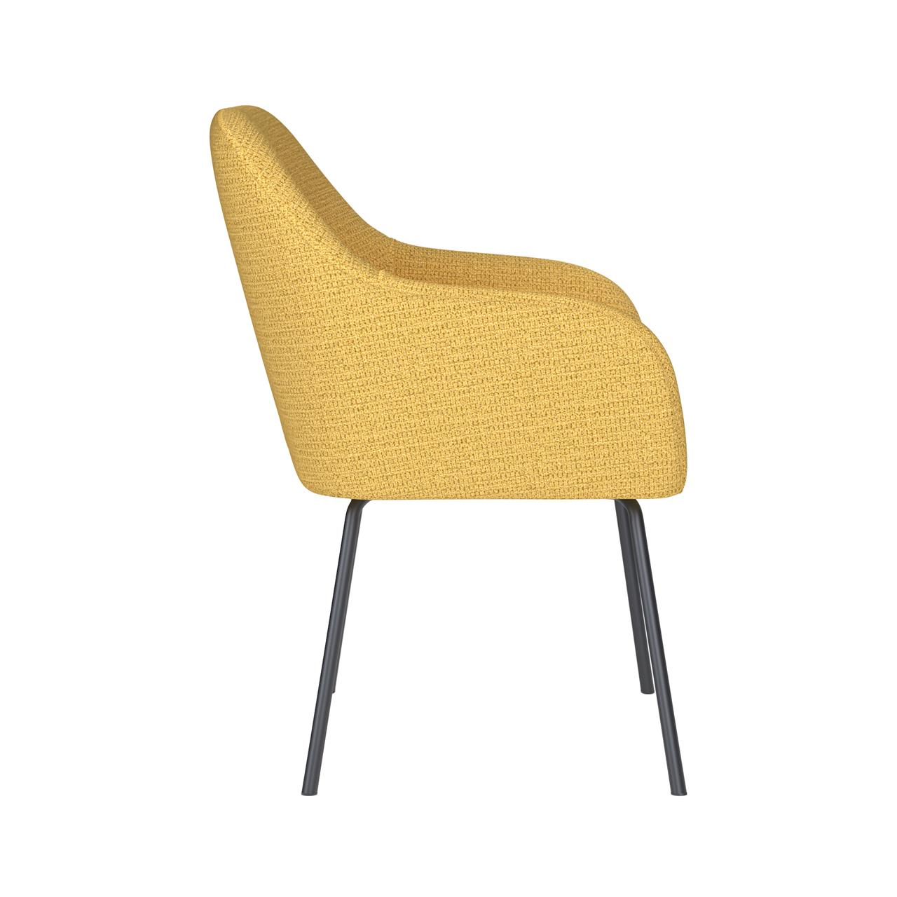 Chair otis ochre 4 metal legs