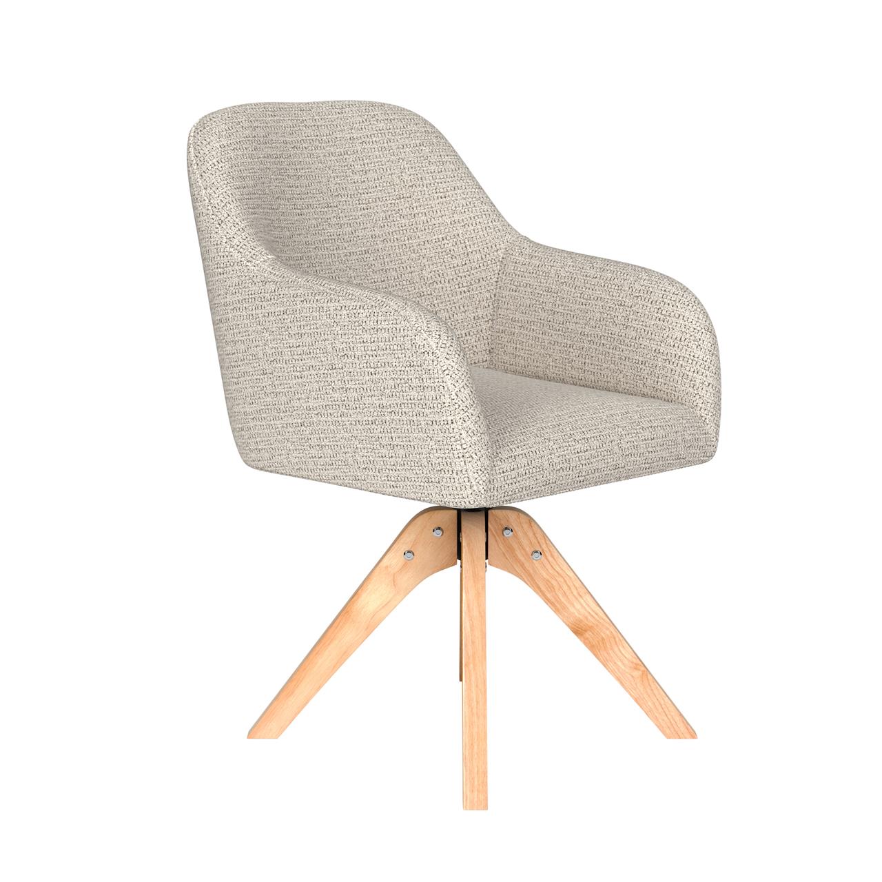 Chair otis off-white wooden swivel