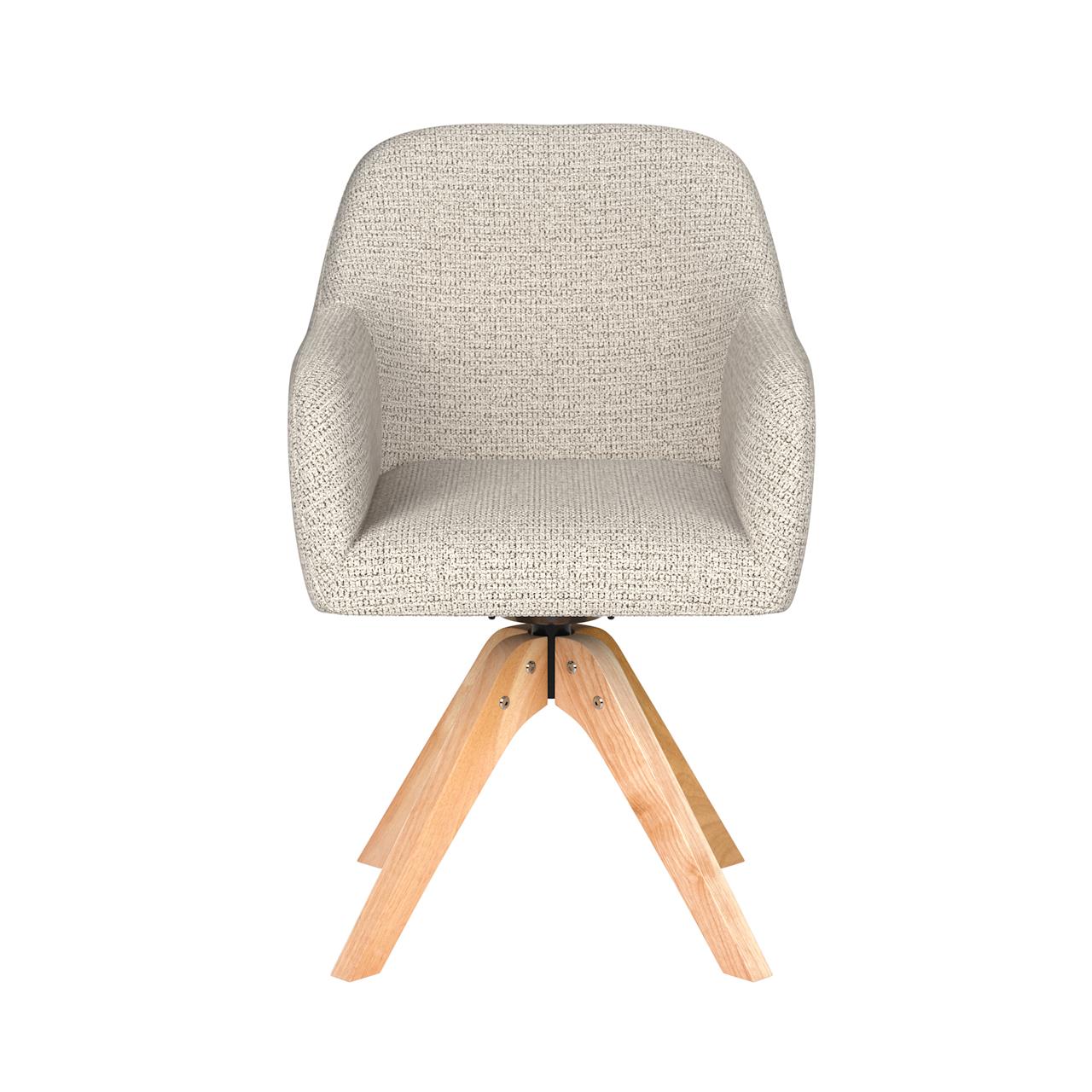 Chair otis off-white wooden swivel