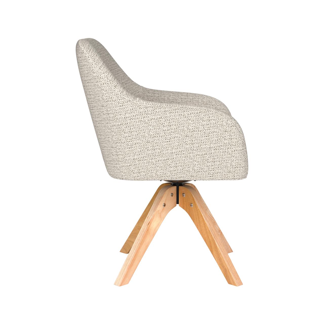 Chair otis off-white wooden swivel