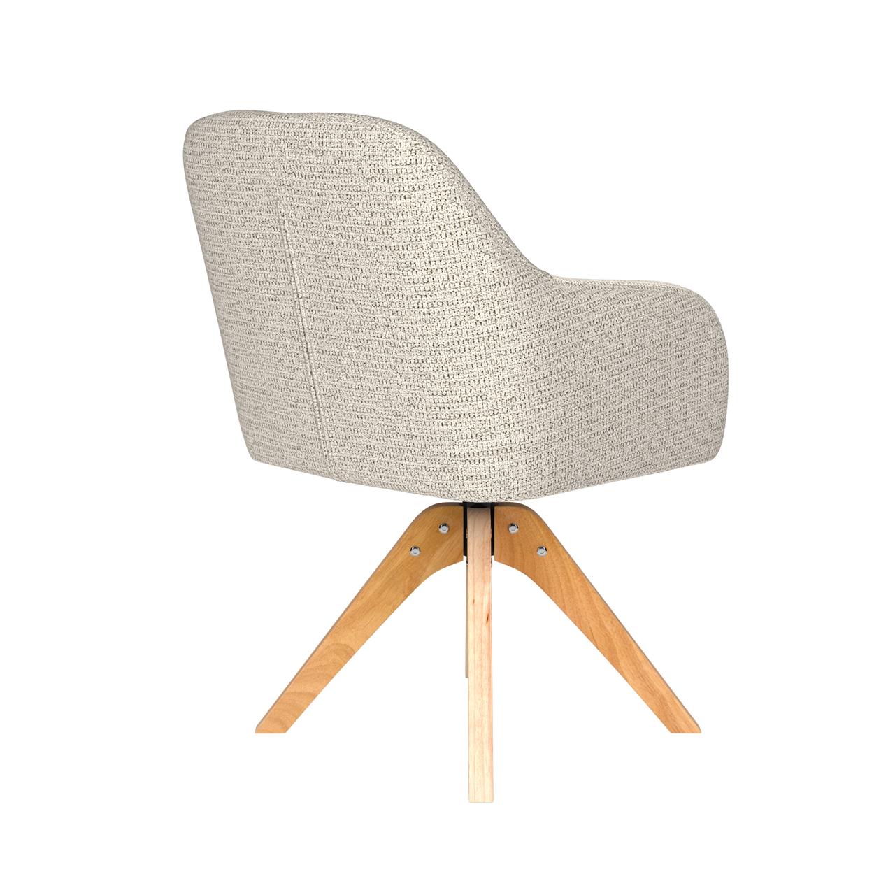 Chair otis off-white wooden swivel