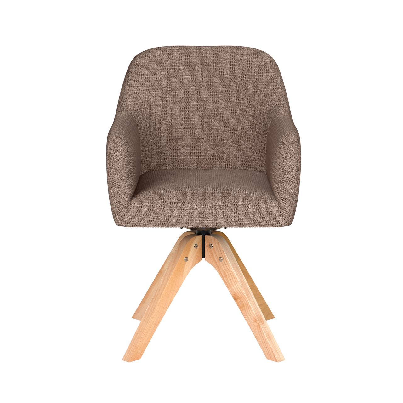 Chair otis taupe wooden swivel