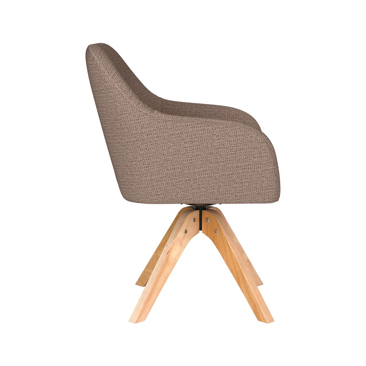 Chair otis taupe wooden swivel