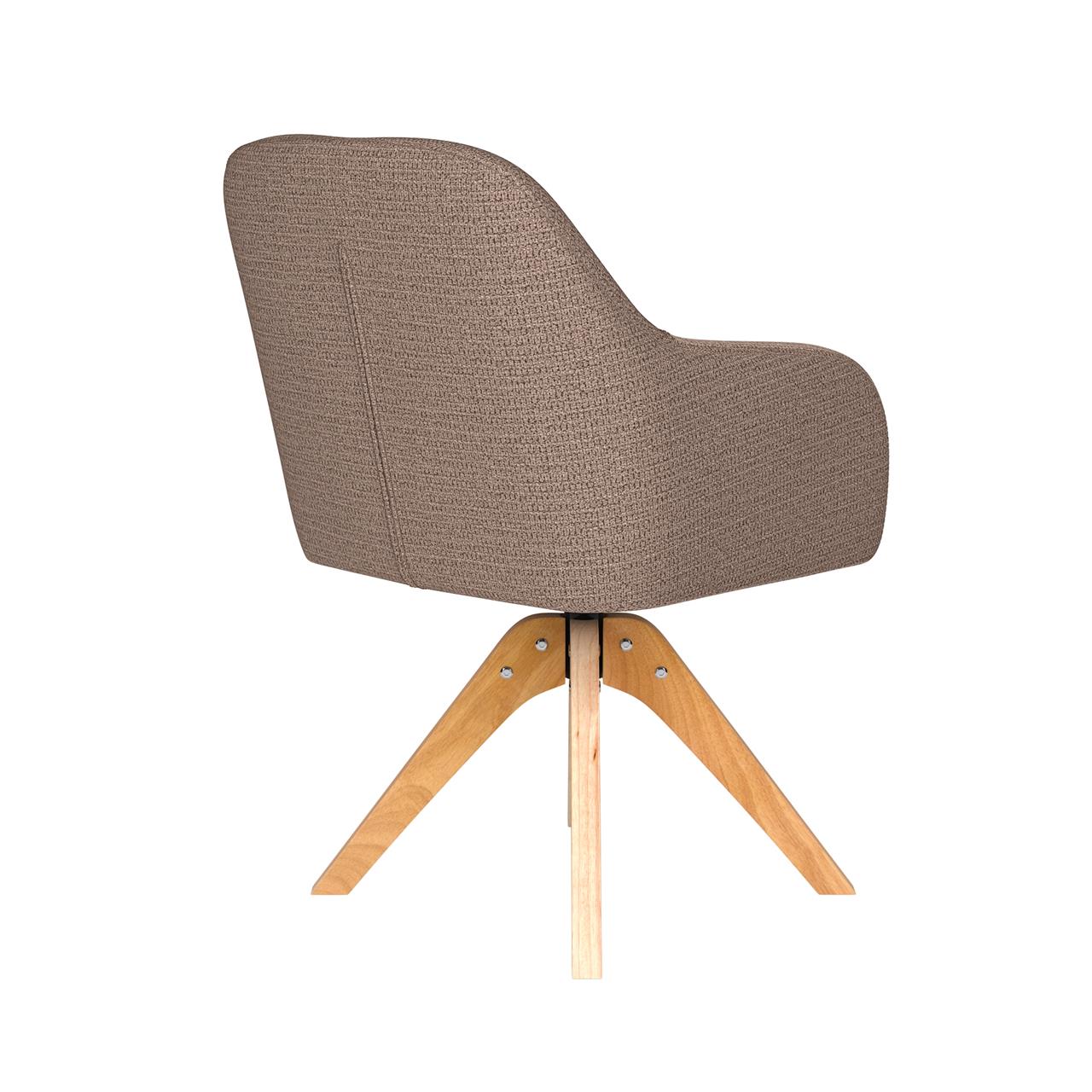 Chair otis taupe wooden swivel