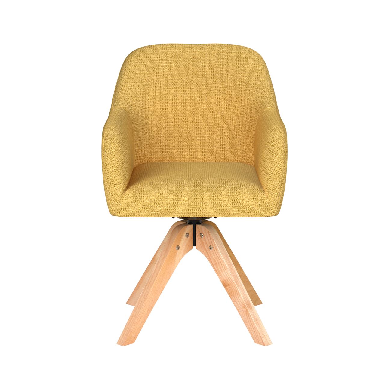 Chair otis ochre wooden swivel