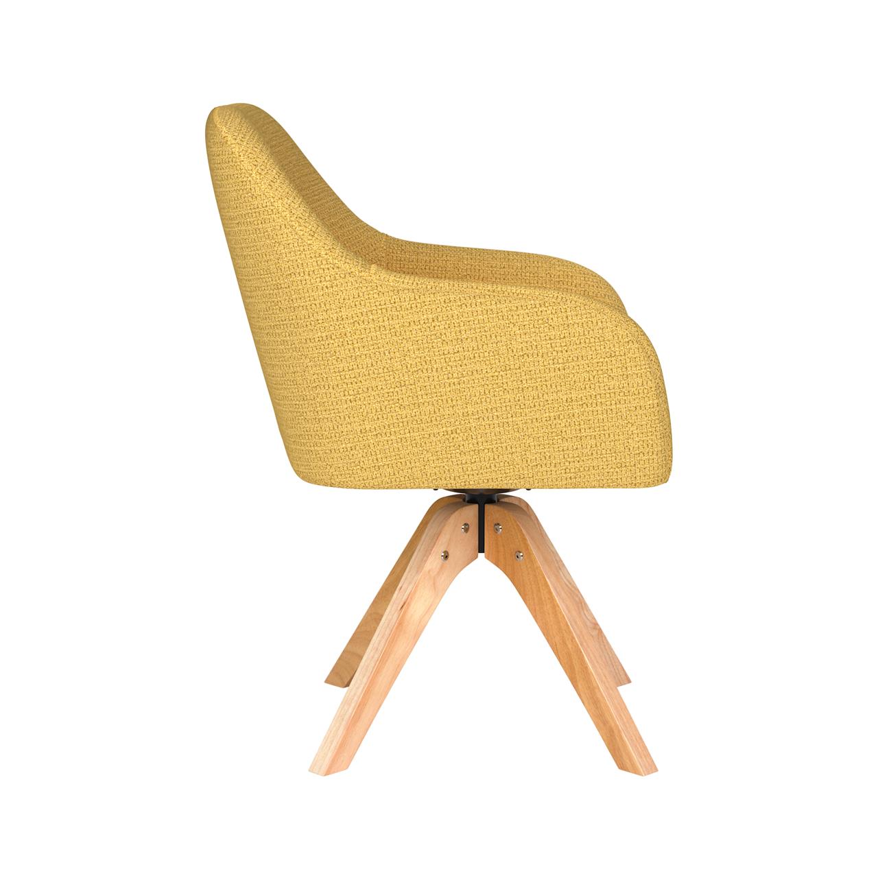 Chair otis ochre wooden swivel