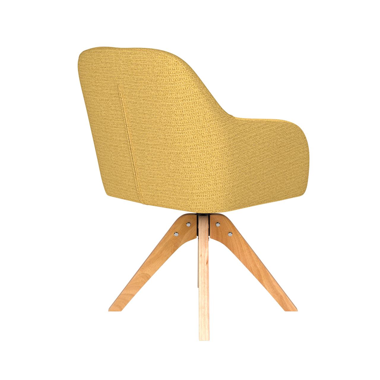 Chair otis ochre wooden swivel