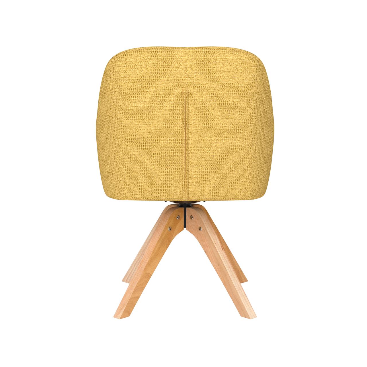 Chair otis ochre wooden swivel