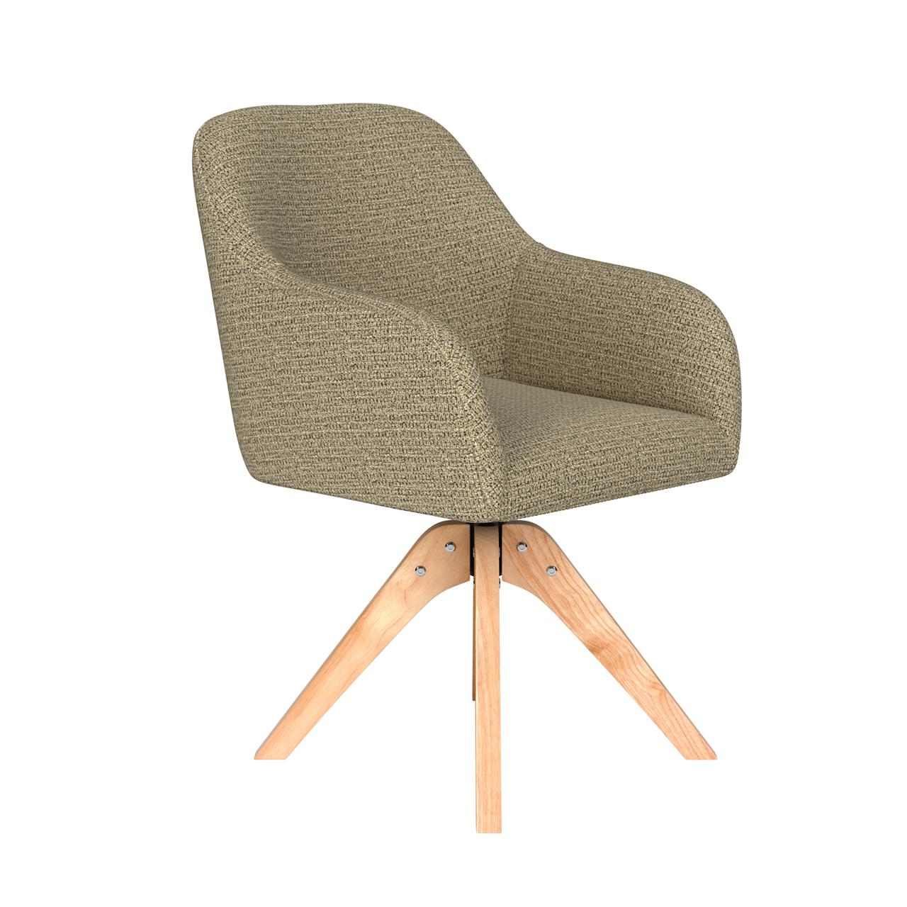 Chair otis green wooden swivel
