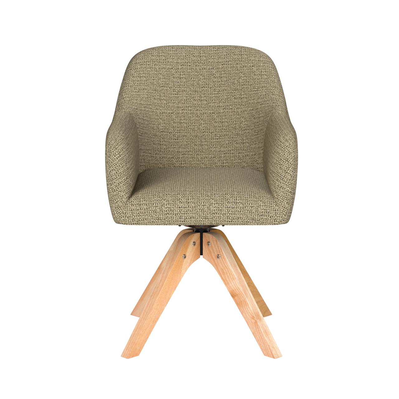 Chair otis green wooden swivel