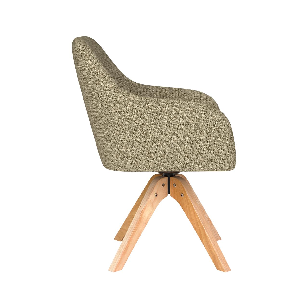 Chair otis green wooden swivel