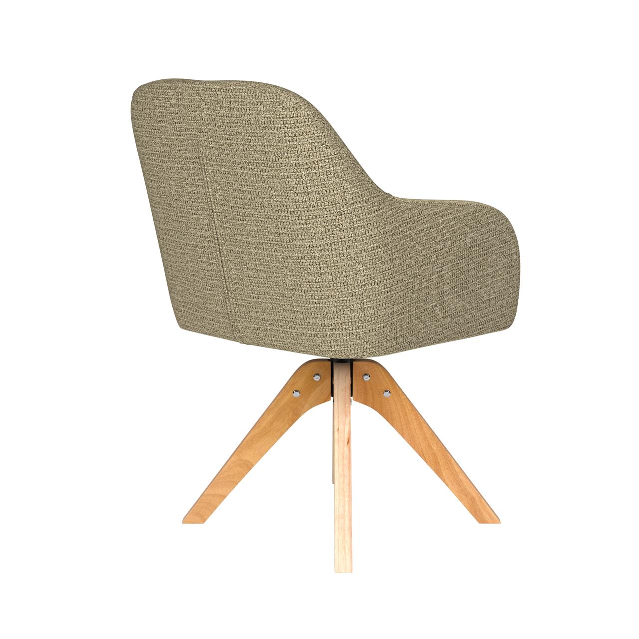 Chair otis green wooden swivel