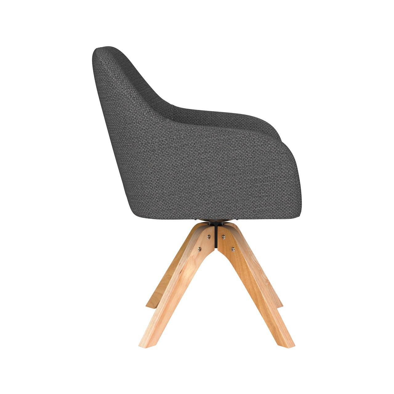 Chair otis grey wooden swivel