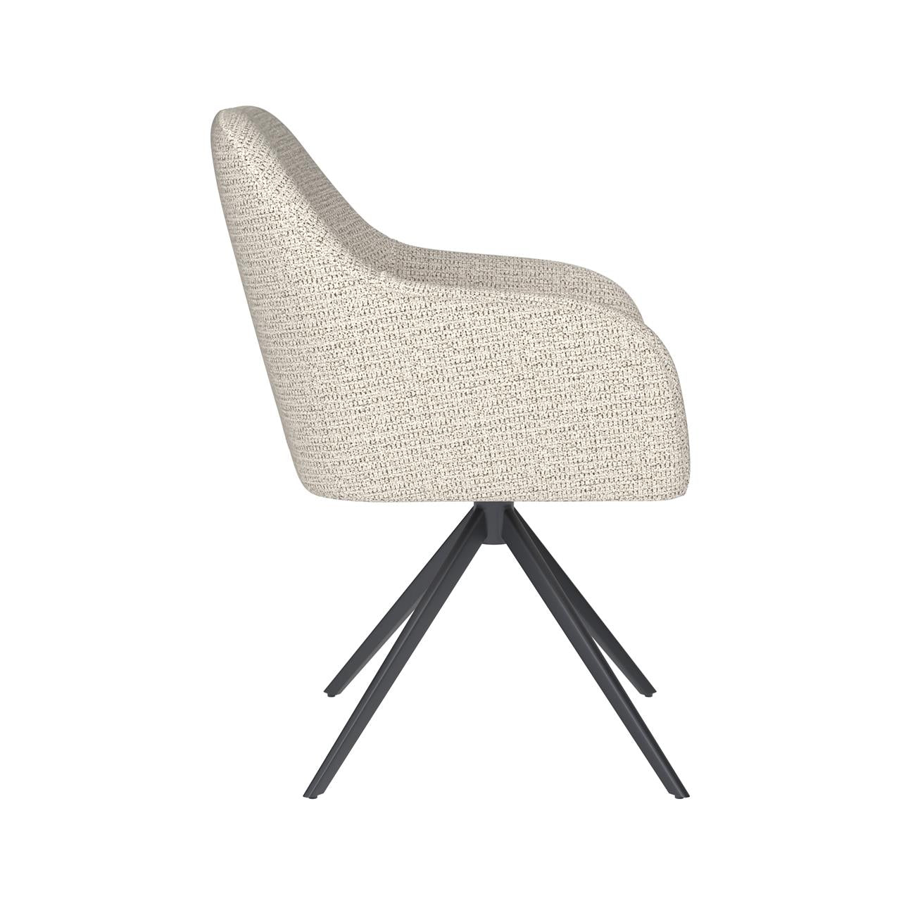 Chair otis off-white metal swivel