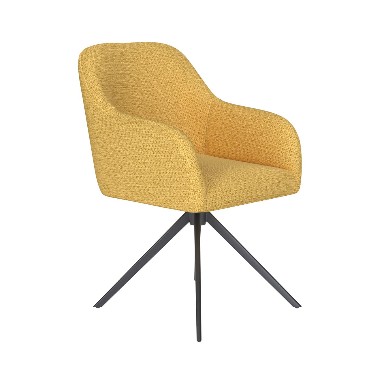Chair otis ochre metal swivel