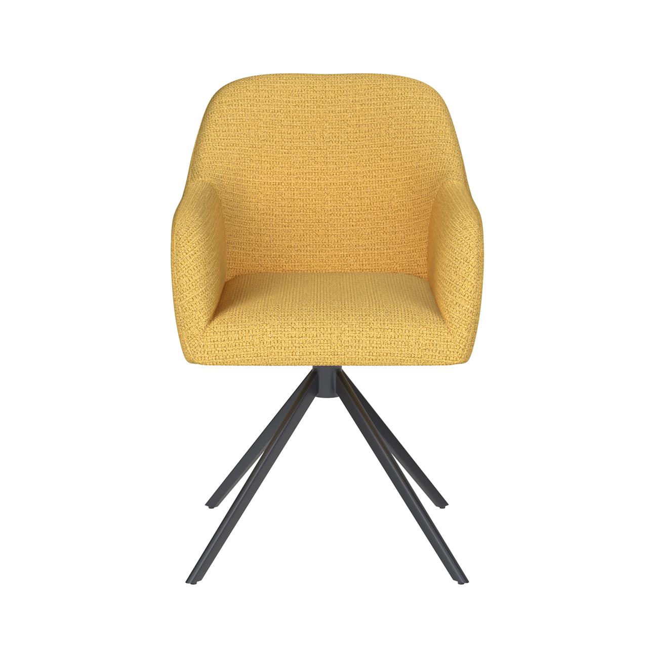 Chair otis ochre metal swivel