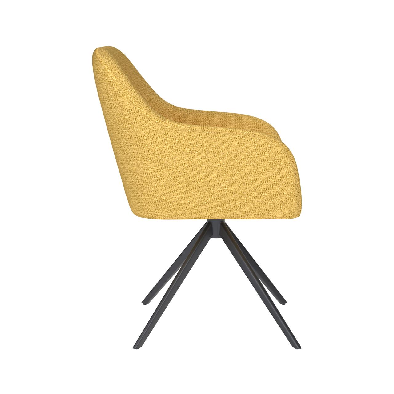 Chair otis ochre metal swivel