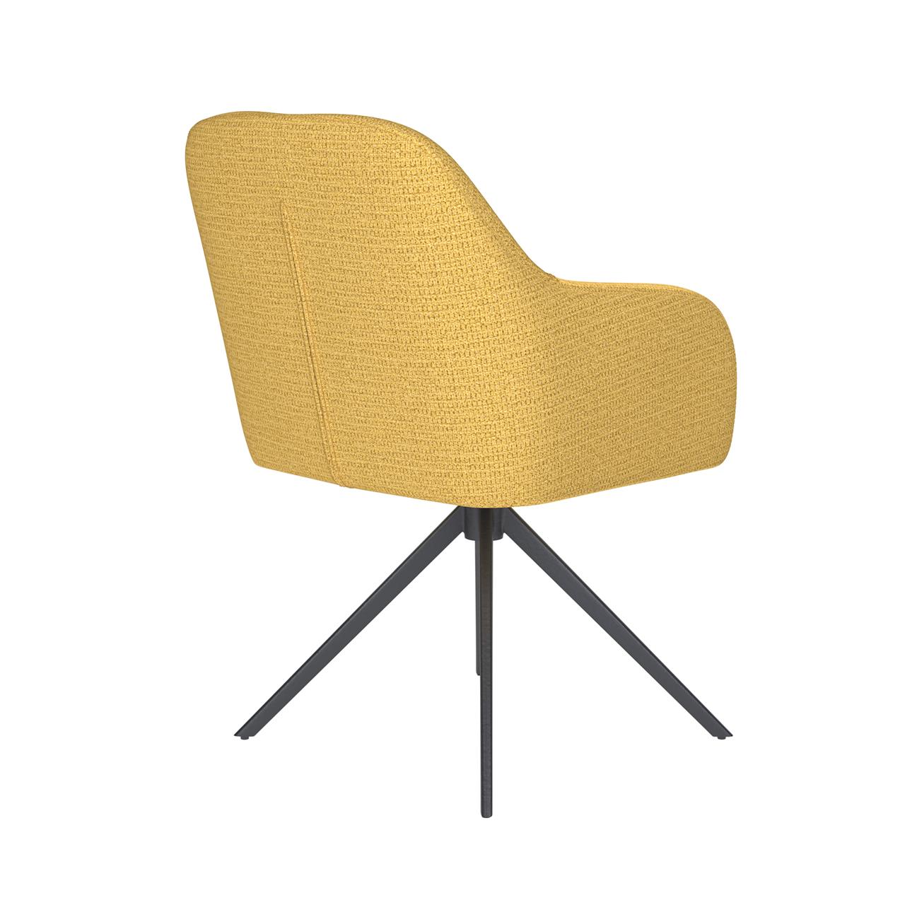 Chair otis ochre metal swivel