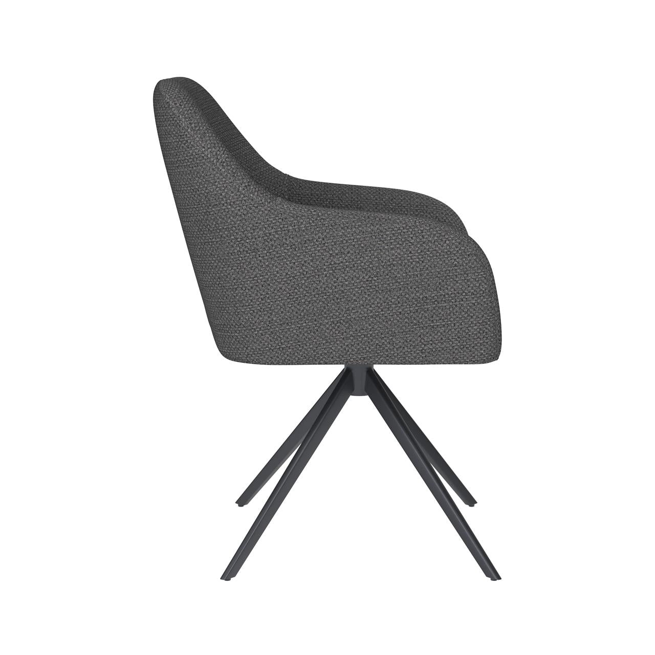 Chair otis grey metal swivel