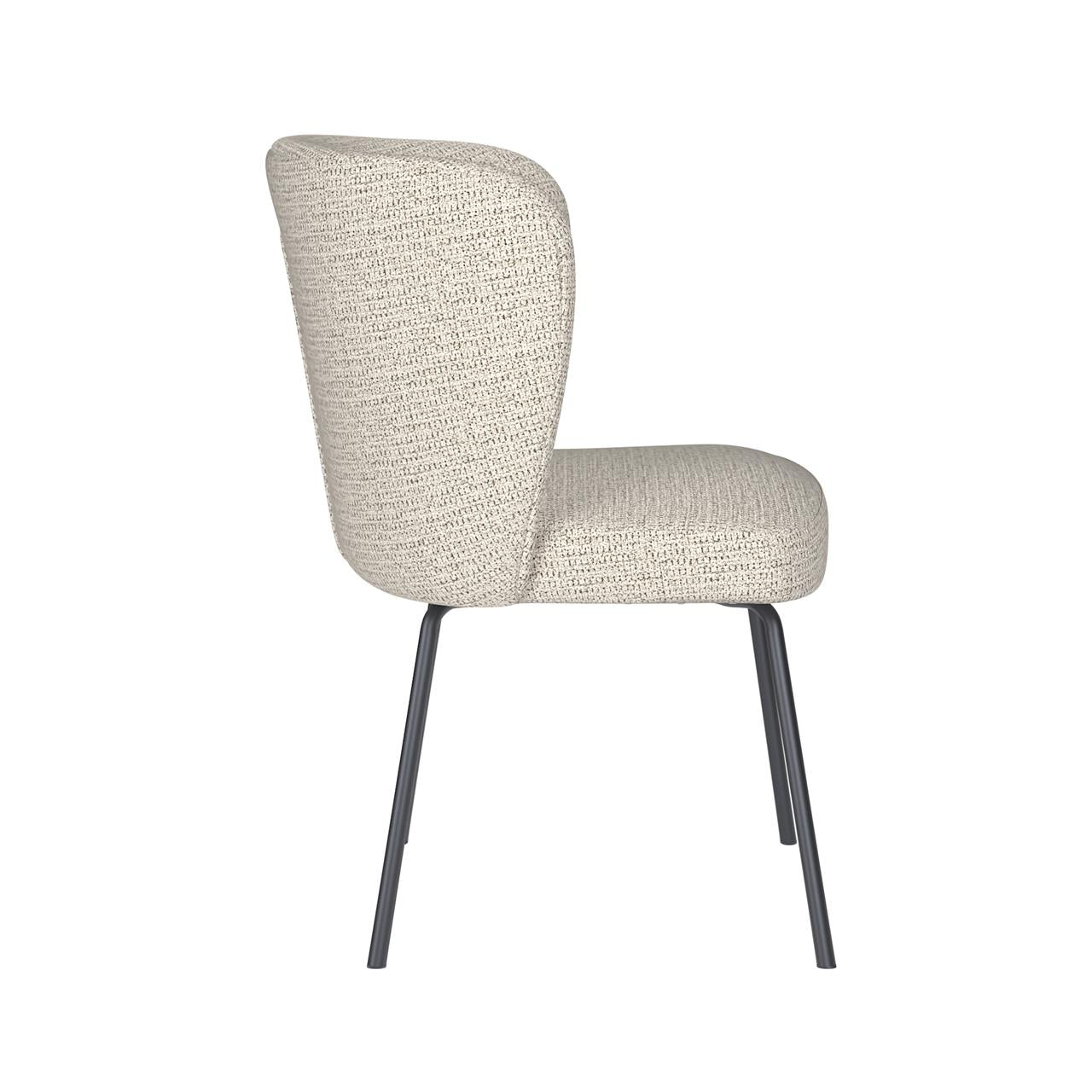 Chair stan off-white 4 metal legs