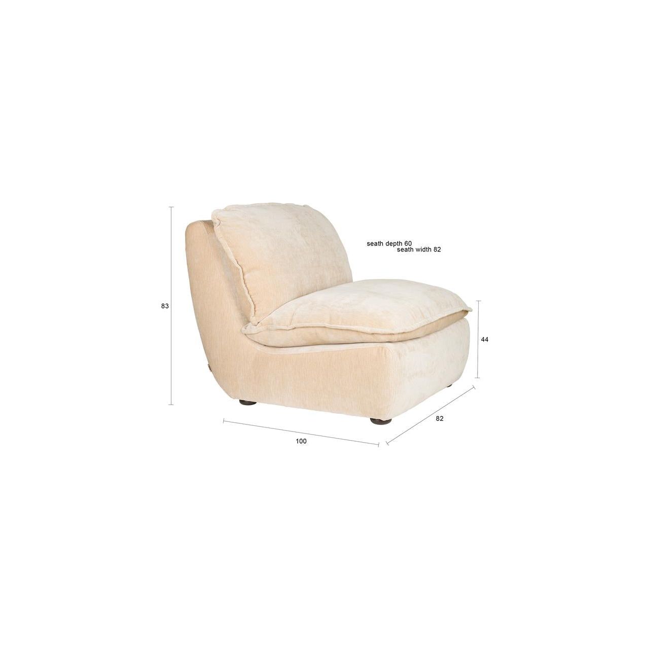 Fauteuil radley beige