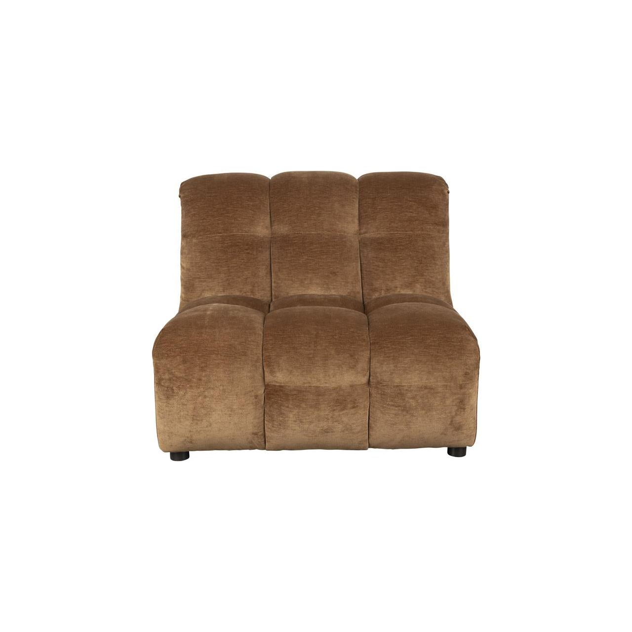 Sofa element hackman no arm velours cognac