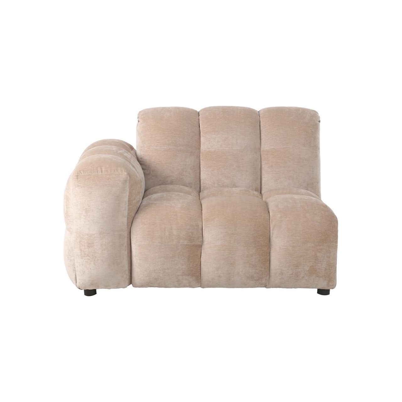 Sofa element hackman with arm left velours beige