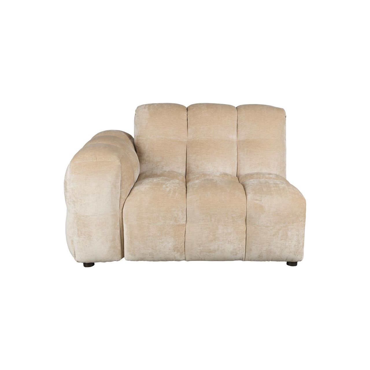 Sofa element hackman with arm left velours beige